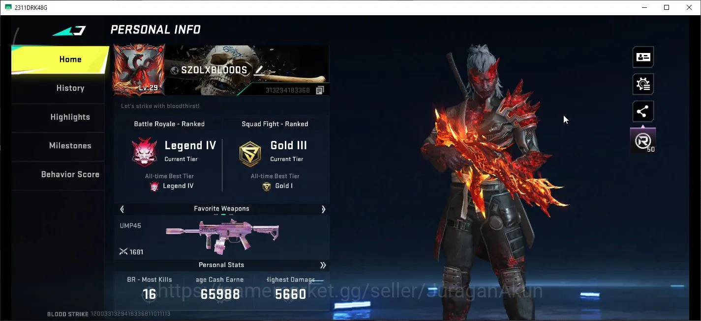 Blood Strike Accounts Asia|EVO M4A1-Tiadraco Lv2| 3 Ultra (Zero,Blast,No image 8