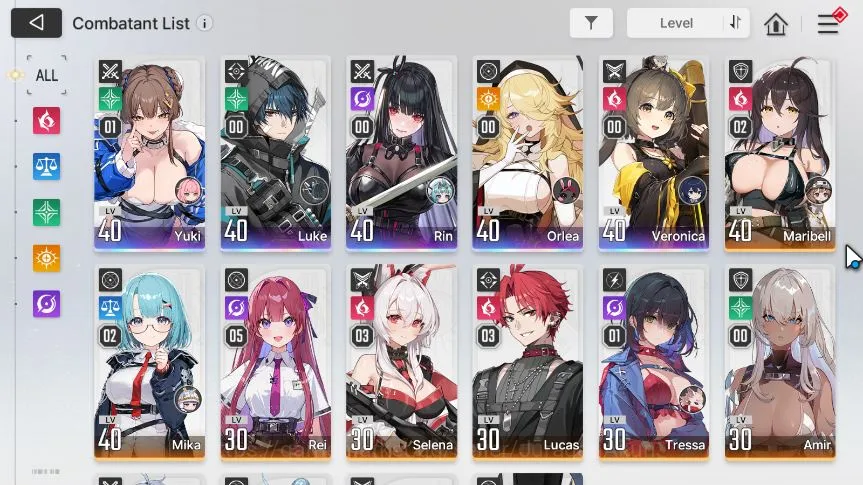 Chaos Zero Nightmare Accounts Global Lv36|5 SSR(Veronica,Yuki,Rin,Orlea,Luke,Etc)|11 4