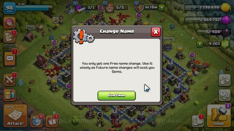 Clash of Clans Accounts Starter TH 12 - BH 6|LV 98|Limited Skin Hero|HH 6|BK 50,AQ 55,GW 22,MP 31,RC 0|Gems 4203|CN 2
