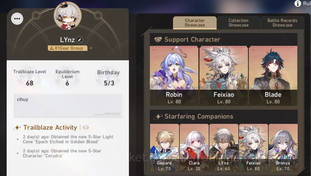Honkai Star Rail Accounts ASIA|TL68|6 limited [(The Herta,Cerydra,Lingsha,Ro image 1