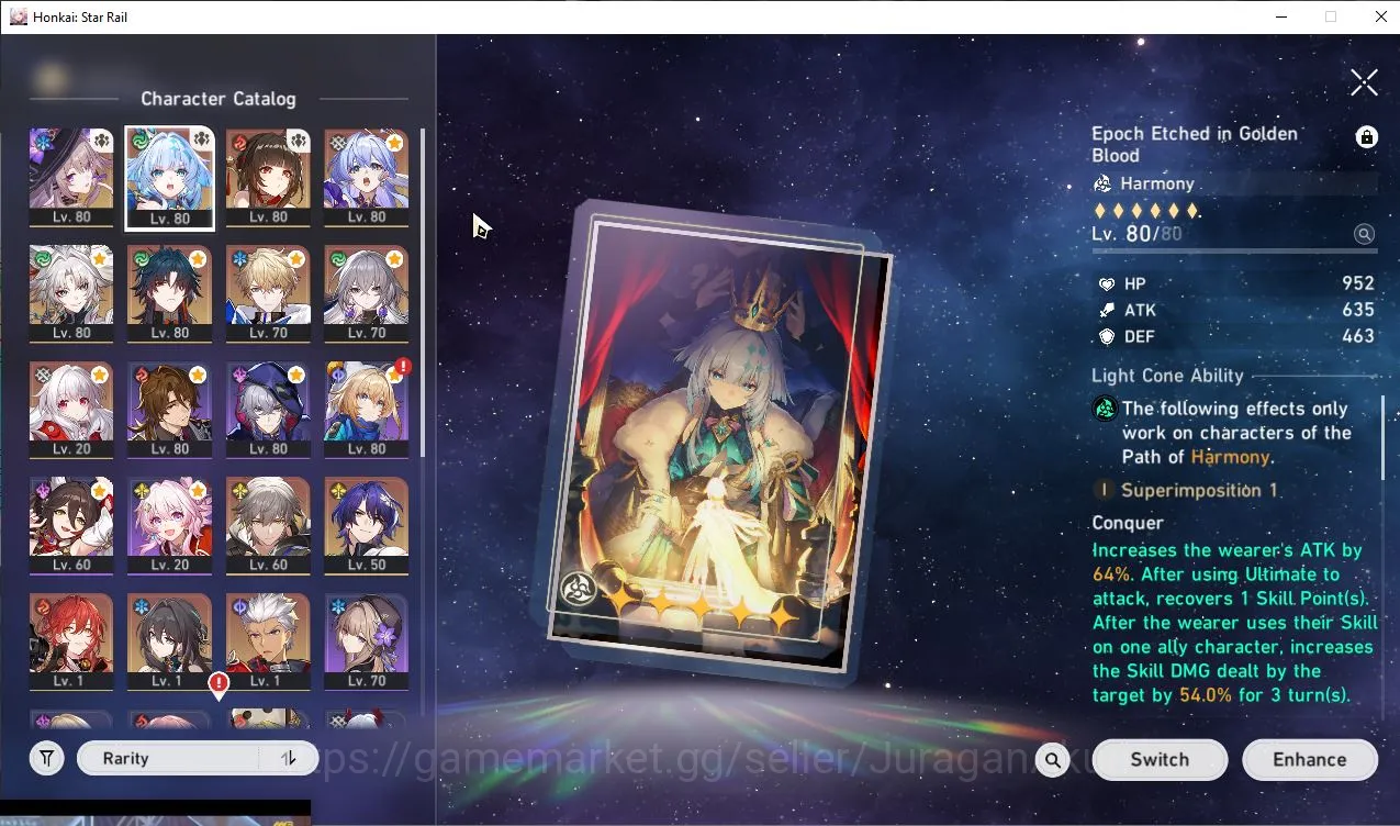 Honkai Star Rail Accounts ASIA|TL68|6 limited [(The Herta,Cerydra,Lingsha,Ro image 5