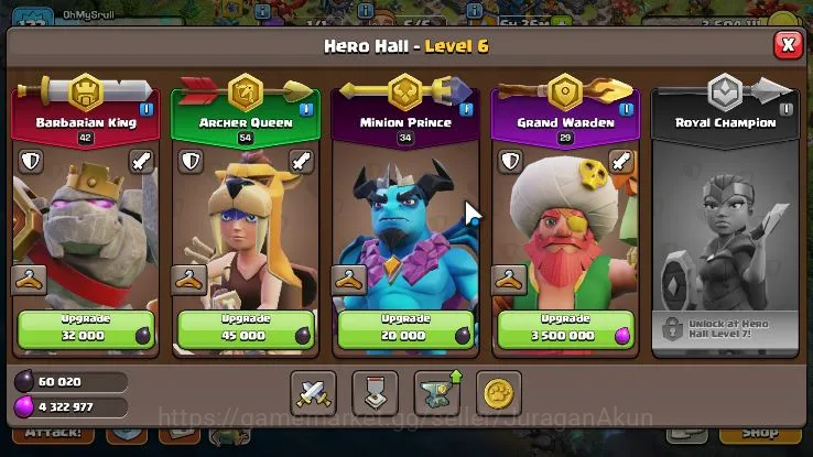 Clash of Clans Accounts Mid-Tier TH 12-BH 6|LV 114|Archer 8|HH 6|BK 42,AQ 54,GW 29,MP 34,RC 0|Gems 748|CN OFF|Protect 5