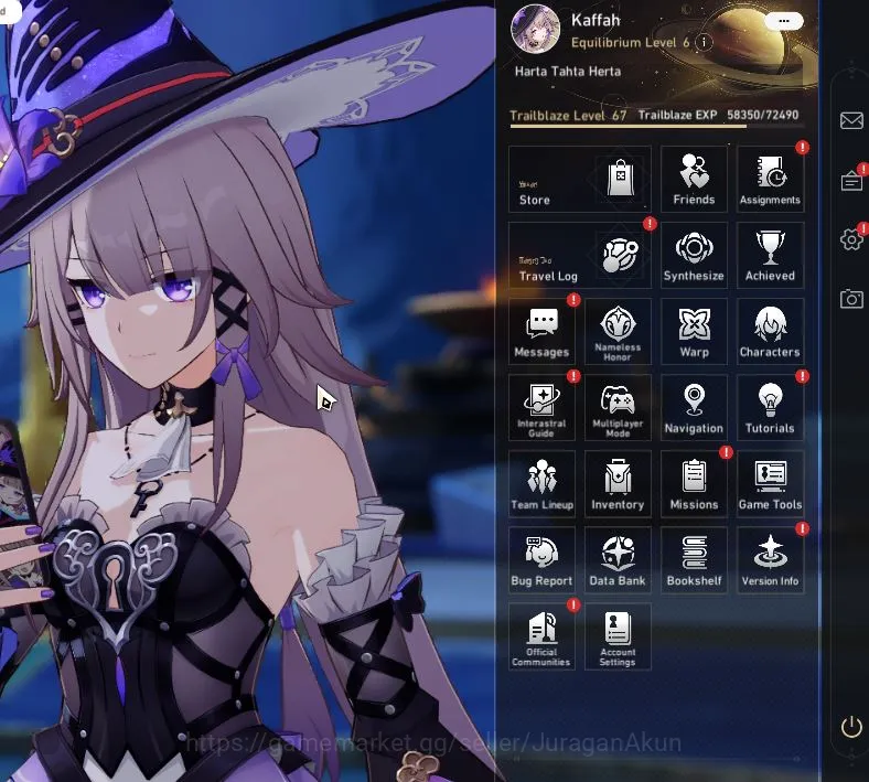 ASIA|TL 67|10 Limited|The Herta,Castorice,Dante,EverNight,Argenti,FireFly,Etc|MC Male|Amphoreus|Take Mail|Check SS(HSR5003) Honkai Star Rail Mid Game ASIA|TL 67|10 Limited|The Herta,Castorice,Dante,Ev image 1