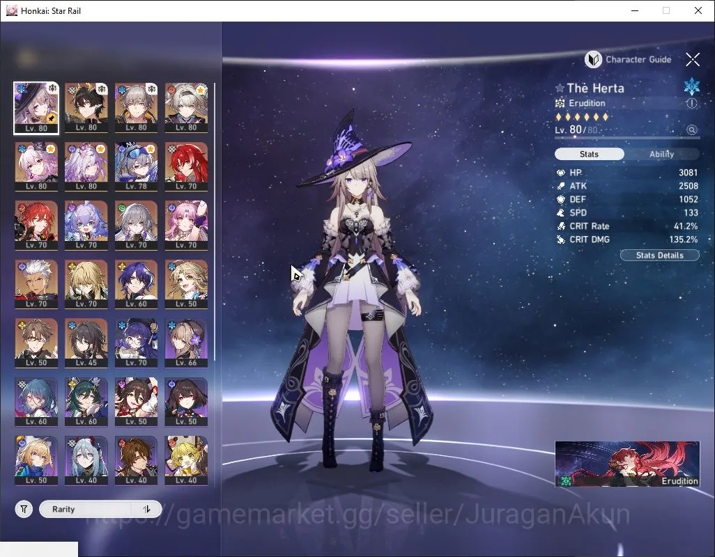 Honkai Star Rail Accounts Mid Game ASIA|TL 67|10 Limited|The Herta,Castorice,Dante,EverNight,Argenti,FireFly,Etc|MC 3