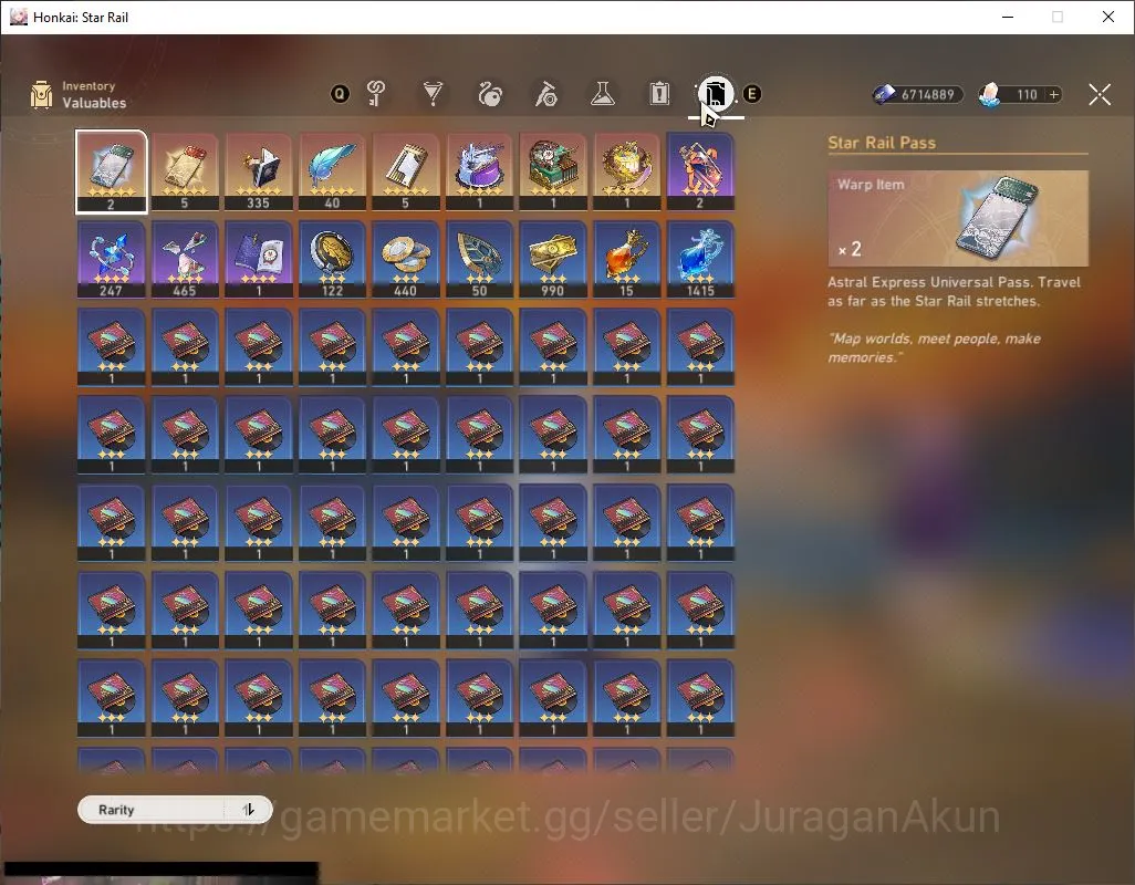 Honkai Star Rail Accounts Mid Game ASIA|TL70|13 Limited [(Saber,Firefly,Jingliu,Acheron,Argenti)+Sign,Sunday,Black 4