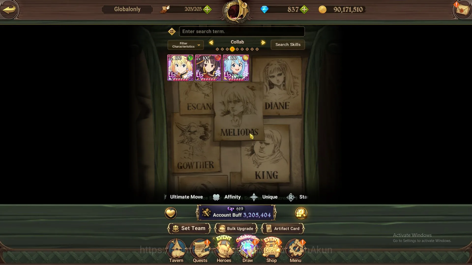 The Seven Deadly Sins: Grand Cross Accounts Global|3,2M CC|2 LR+3 UR+Blessing Collabs+837 Gems image 4