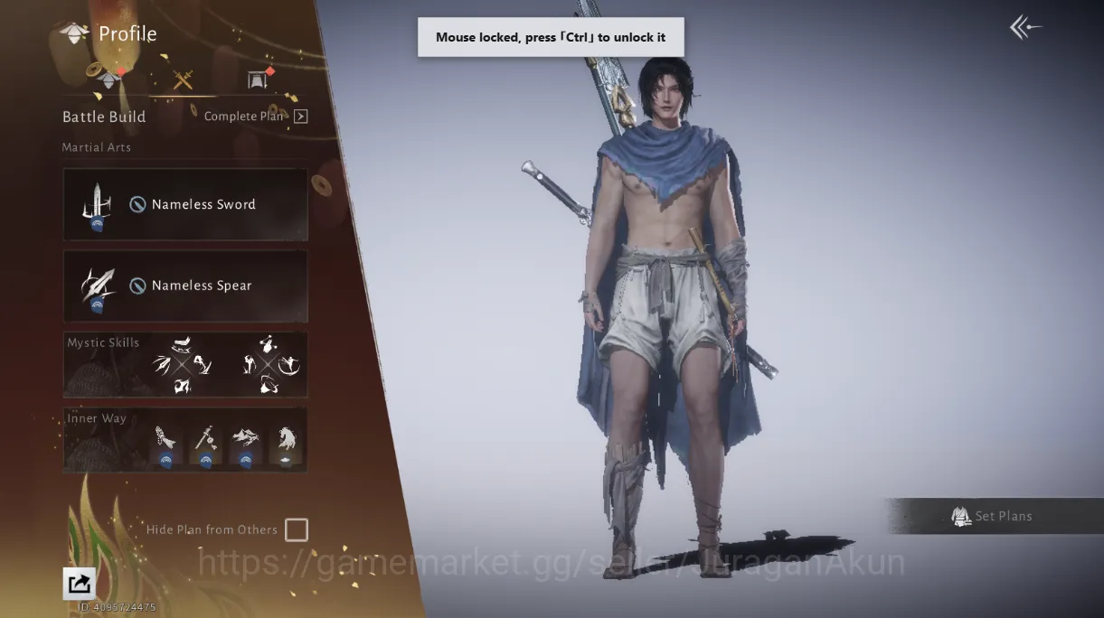 Where Winds Meet Accounts GLOBAL Lv70 | GS 15692 | Nameless Sword + Nameless Spear |4775 Jade|Female MC|Low Explore|Netease 3