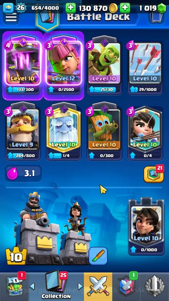 Clash Royale Accounts Lvl 26|Trophy 3962|KTL 10|Limited Skin|Card 79| 2 image 3
