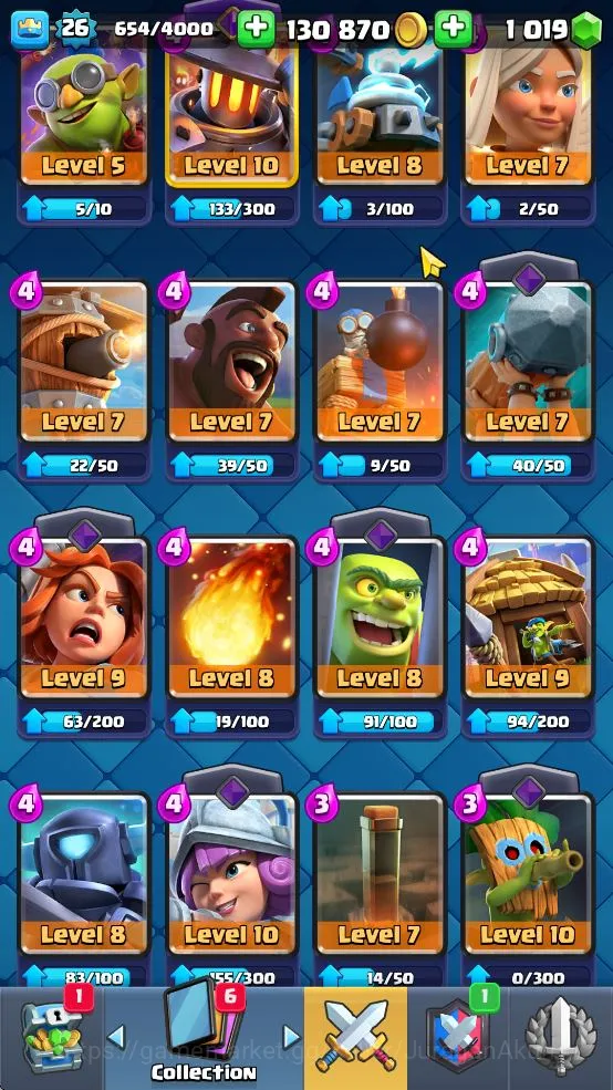 Clash Royale Accounts Lvl 26|Trophy 3962|KTL 10|Limited Skin|Card 79| 2 image 5
