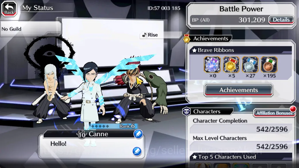 Bleach: Brave Souls Accounts Mid-Tier [GLOBAL] 10k Spirit Orbs+Fresh Story| 6 Char 5/5 Uryu TYBW25 Renji TYBW25, Jushiro 3