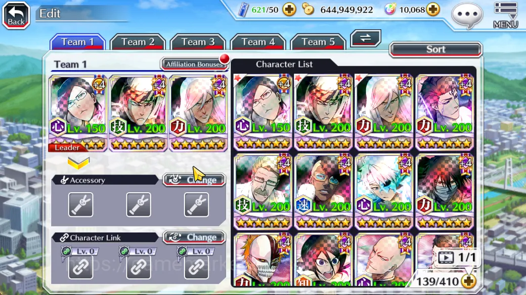 Bleach: Brave Souls Accounts Mid-Tier [GLOBAL] 10k Spirit Orbs+Fresh Story| 6 Char 5/5 Uryu TYBW25 Renji TYBW25, Jushiro 6