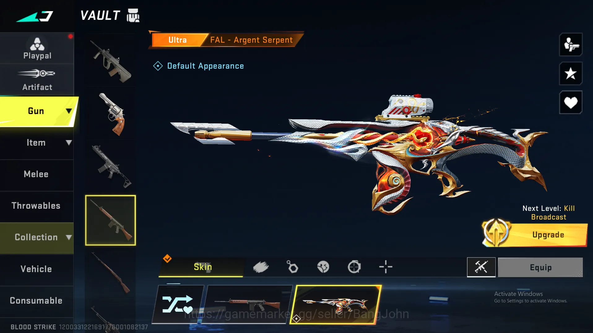 Blood Strike Accounts Others UMP Ultra | FAL Ultra | AR97 Legend | Change Name | BS177B 5