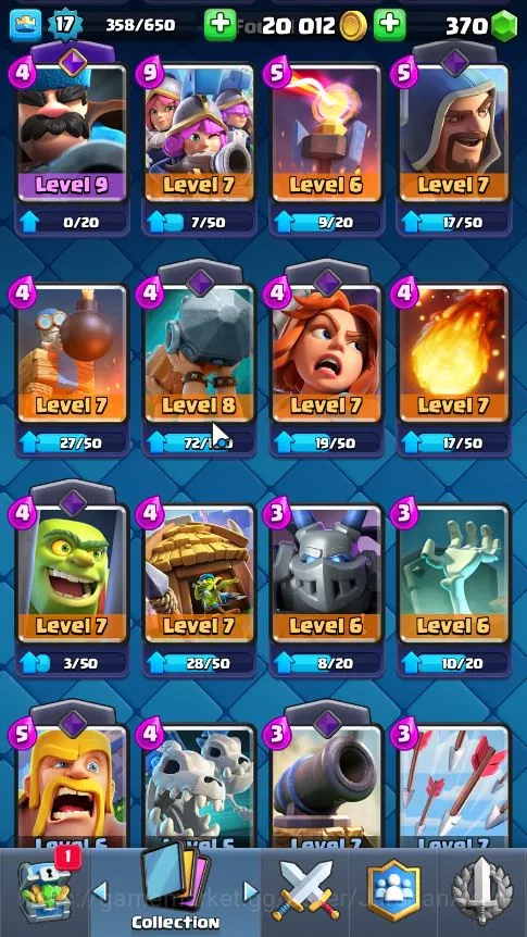 Clash Royale Accounts Starter Lvl 17|Starter|Trophy 1311|Limited Skin|KTL 7|Card 29|1 EVO,1 Epic,14 Rare,14 Common|Gems 4