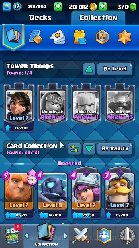 Clash Royale Accounts Starter Lvl 17|Starter|Trophy 1311|Limited Skin|KTL 7|Card 29|1 EVO,1 Epic,14 Rare,14 Common|Gems 5