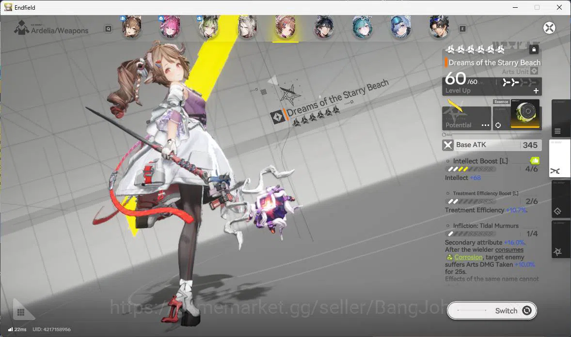 Arknights: Endfield Accounts ASIA, LVL 55 Laevatain Sign, gilberta, Yvonne p1 s image 15