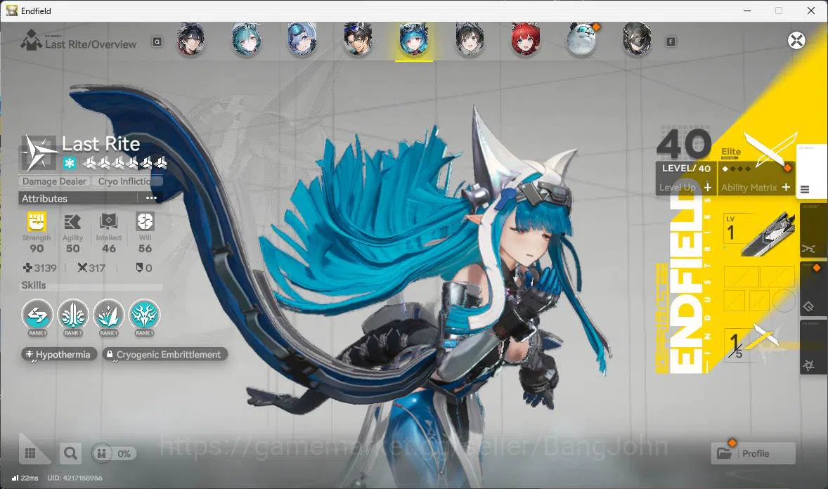 Arknights: Endfield Accounts ASIA, LVL 55 Laevatain Sign, gilberta, Yvonne p1 s image 16