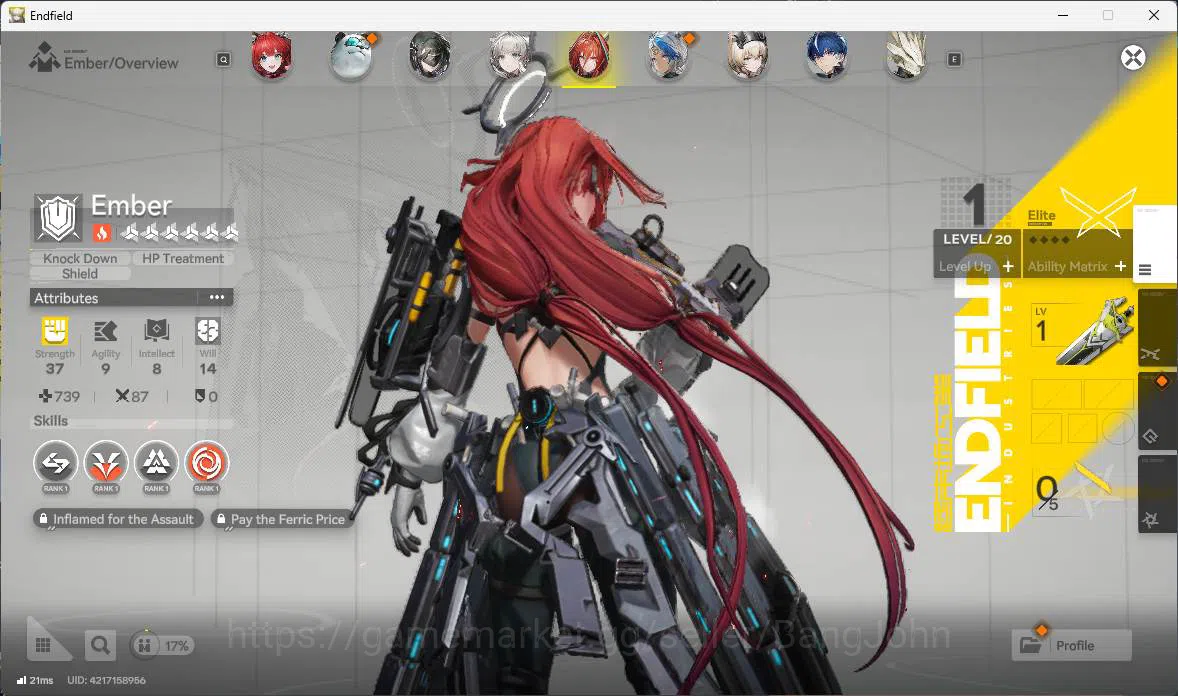 Arknights: Endfield Accounts ASIA, LVL 55 Laevatain Sign, gilberta, Yvonne p1 s image 17