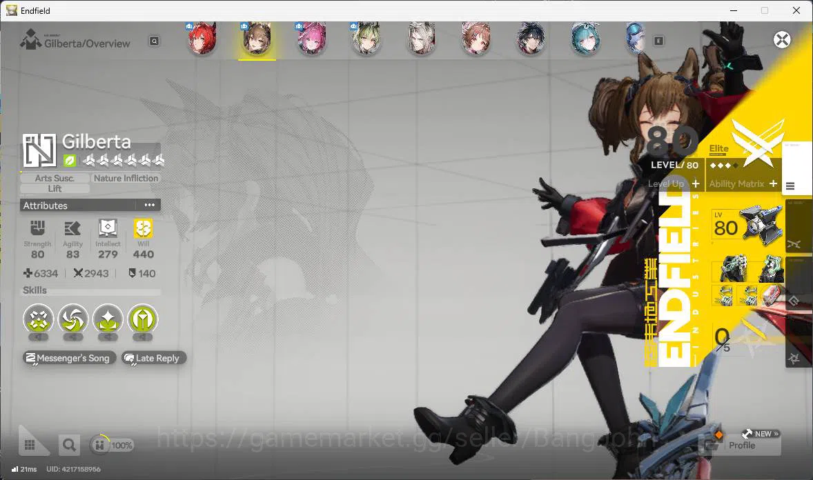 Arknights: Endfield Accounts ASIA, LVL 55 Laevatain Sign, gilberta, Yvonne p1 s image 6