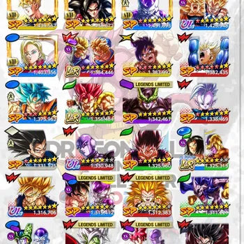 Dragon Ball Legends Accounts High-End Android |Lvl 168|136M Total Power|1K CC|3 LR|4 UL|LR Android#17&Folden Frieza, Etc|UL