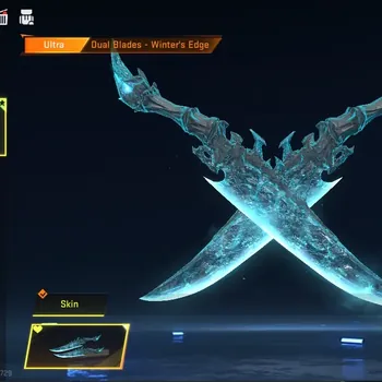 Blood Strike Accounts Collab Skin Asia|Meele Ultra Dualblades-Winter Edge+1 Ultra P90-Neon Shard|3 Legendary