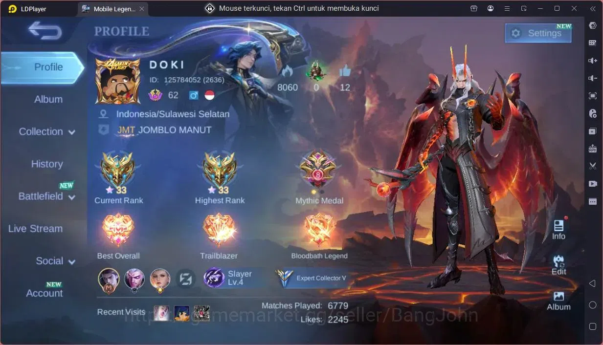 Mobile Legends: Bang Bang Accounts Global|Hero 114|Skin 134|Expert|CC Natalia|Valenti image 1