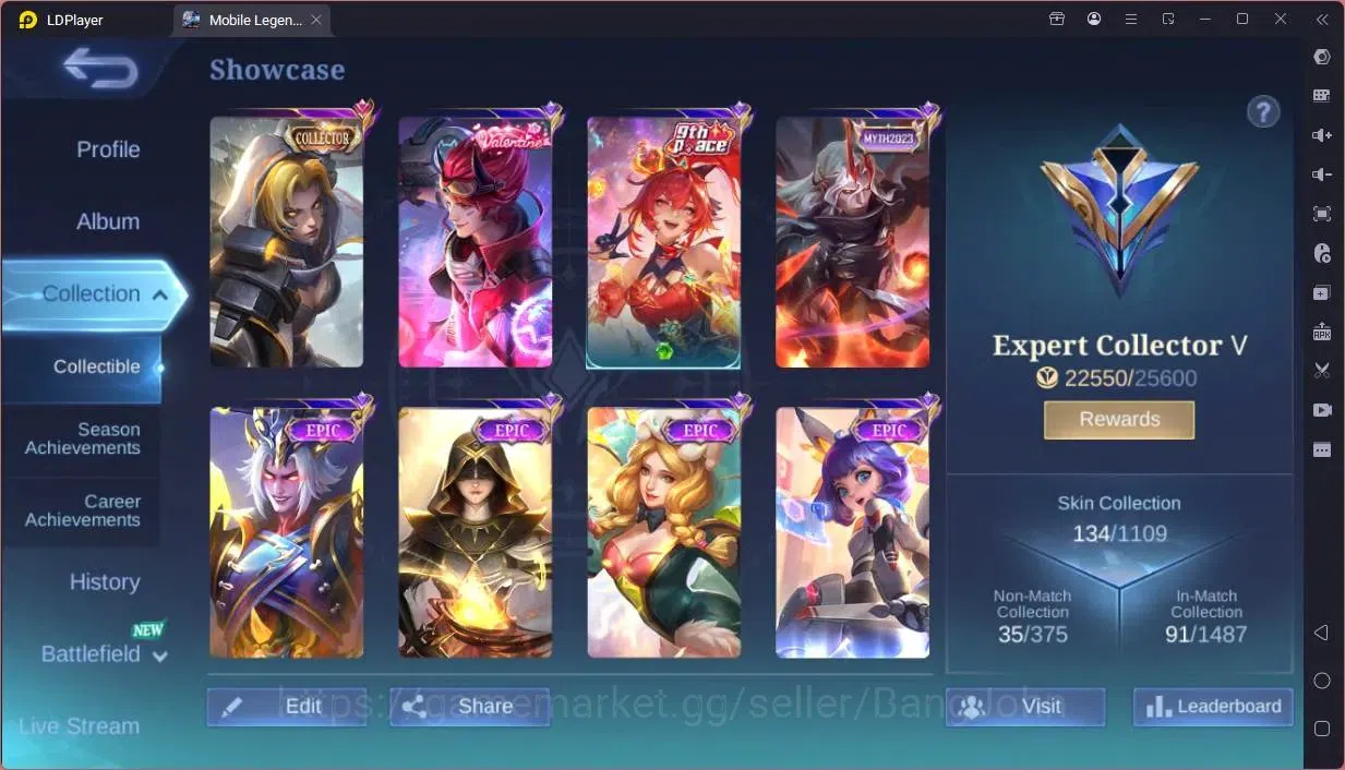 Mobile Legends: Bang Bang Accounts Global|Hero 114|Skin 134|Expert|CC Natalia|Valenti image 2