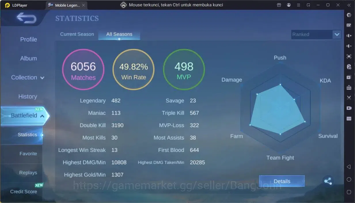 Mobile Legends: Bang Bang Accounts Global|Hero 114|Skin 134|Expert|CC Natalia|Valenti image 3