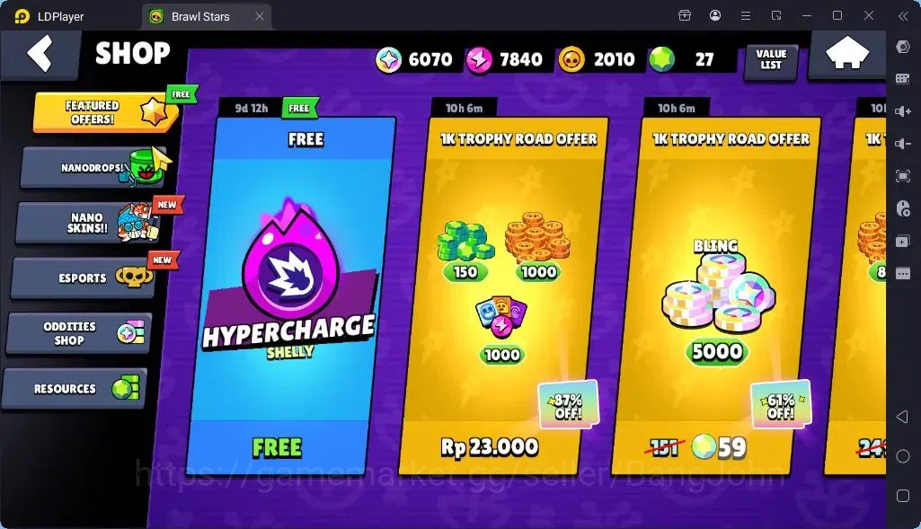 Brawl Stars Accounts Global |Trophy 1045| Brawler 1 Max with Supercharge |Skins 1 Mythic,4 Epic|Bling 6070|Protect Off|Check 14