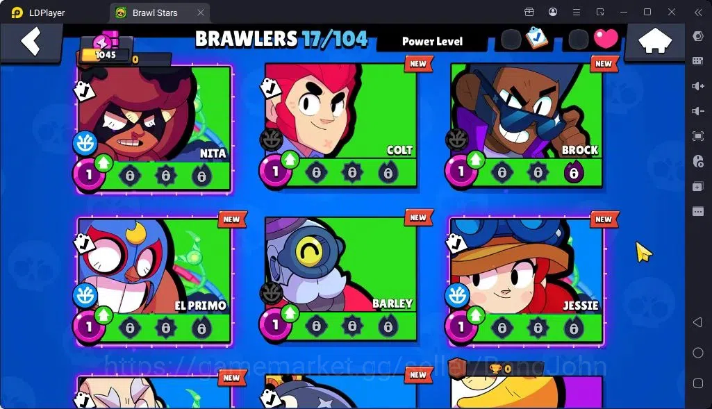 Brawl Stars Accounts Global |Trophy 1045| Brawler 1 Max with Supercharge |Skins 1 Mythic,4 Epic|Bling 6070|Protect Off|Check 17