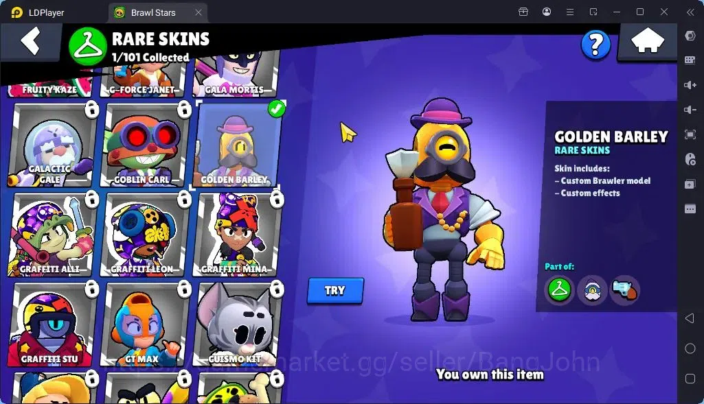 Brawl Stars Accounts Global |Trophy 1045| Brawler 1 Max with Supercharge |Skins 1 Mythic,4 Epic|Bling 6070|Protect Off|Check 4