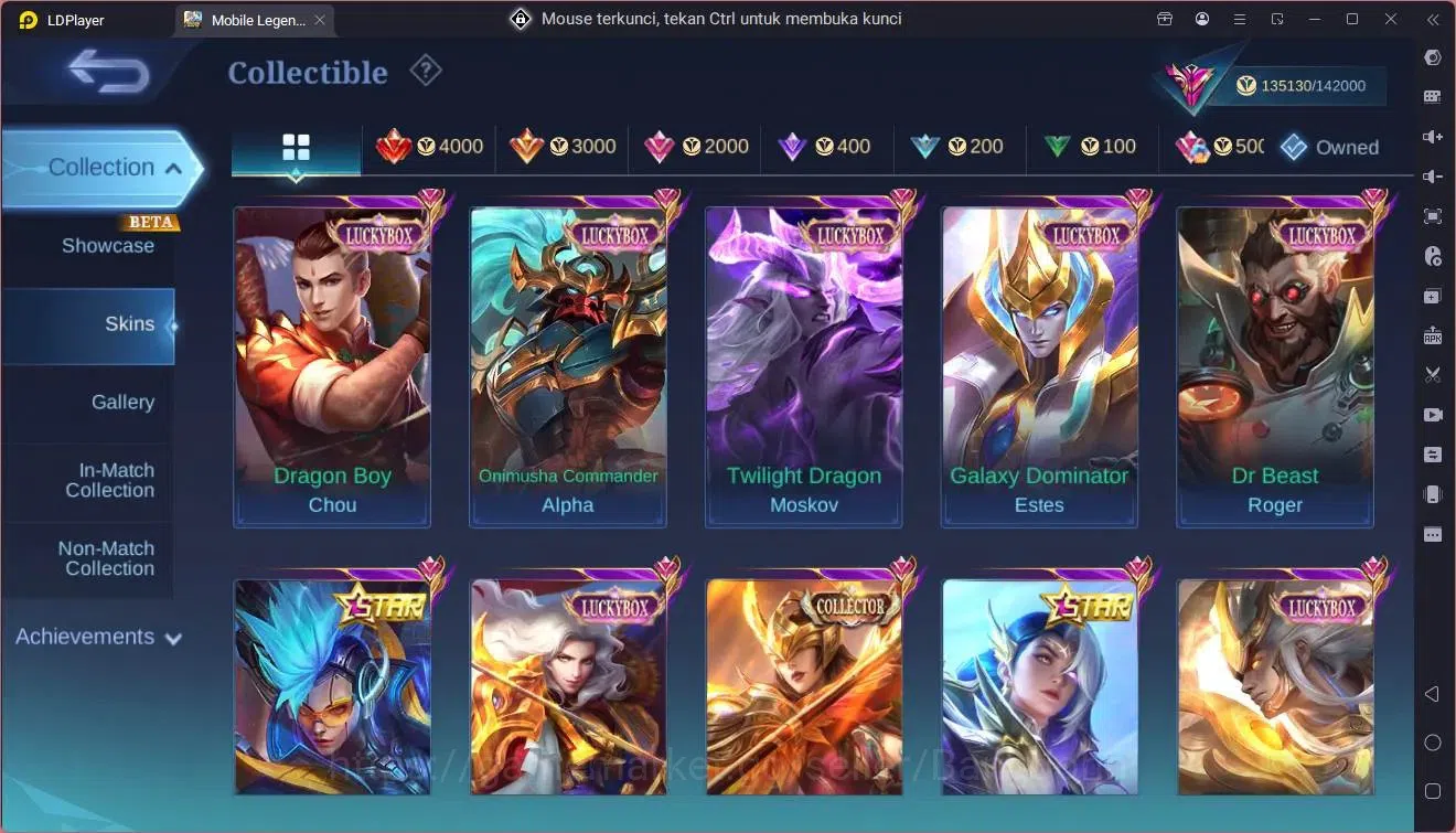 Mobile Legends: Bang Bang Accounts Global|Hero 131|Skin 405|Exalted|Legend Miya,Saber image 10
