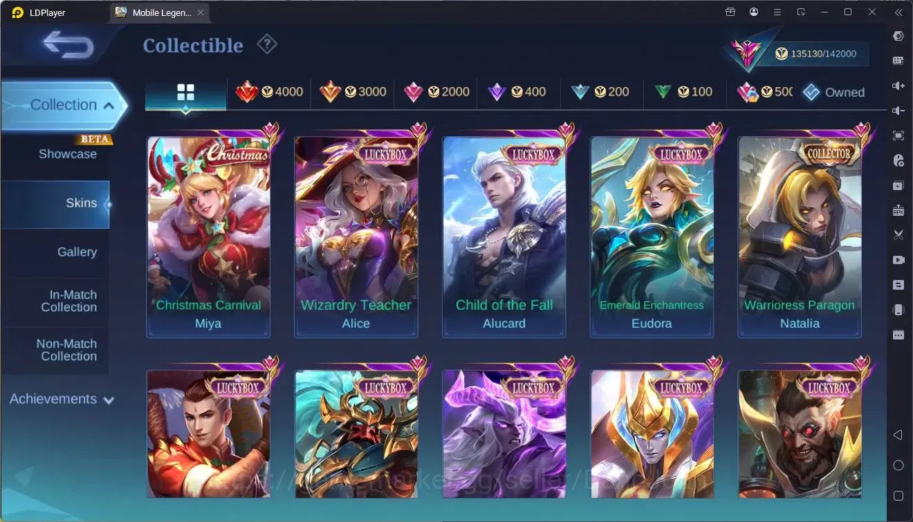 Mobile Legends: Bang Bang Accounts Global|Hero 131|Skin 405|Exalted|Legend Miya,Saber image 11