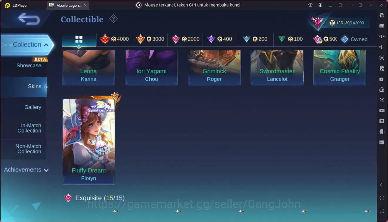 Mobile Legends: Bang Bang Accounts Global|Hero 131|Skin 405|Exalted|Legend Miya,Saber image 12
