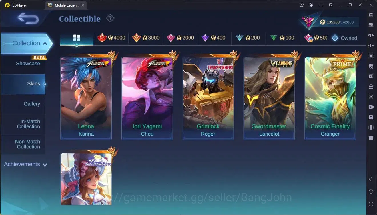 Mobile Legends: Bang Bang Accounts Global|Hero 131|Skin 405|Exalted|Legend Miya,Saber image 13