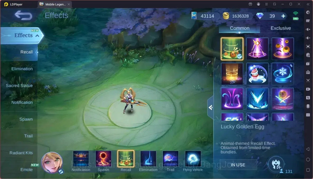 Mobile Legends: Bang Bang Accounts Global|Hero 131|Skin 405|Exalted|Legend Miya,Saber image 15