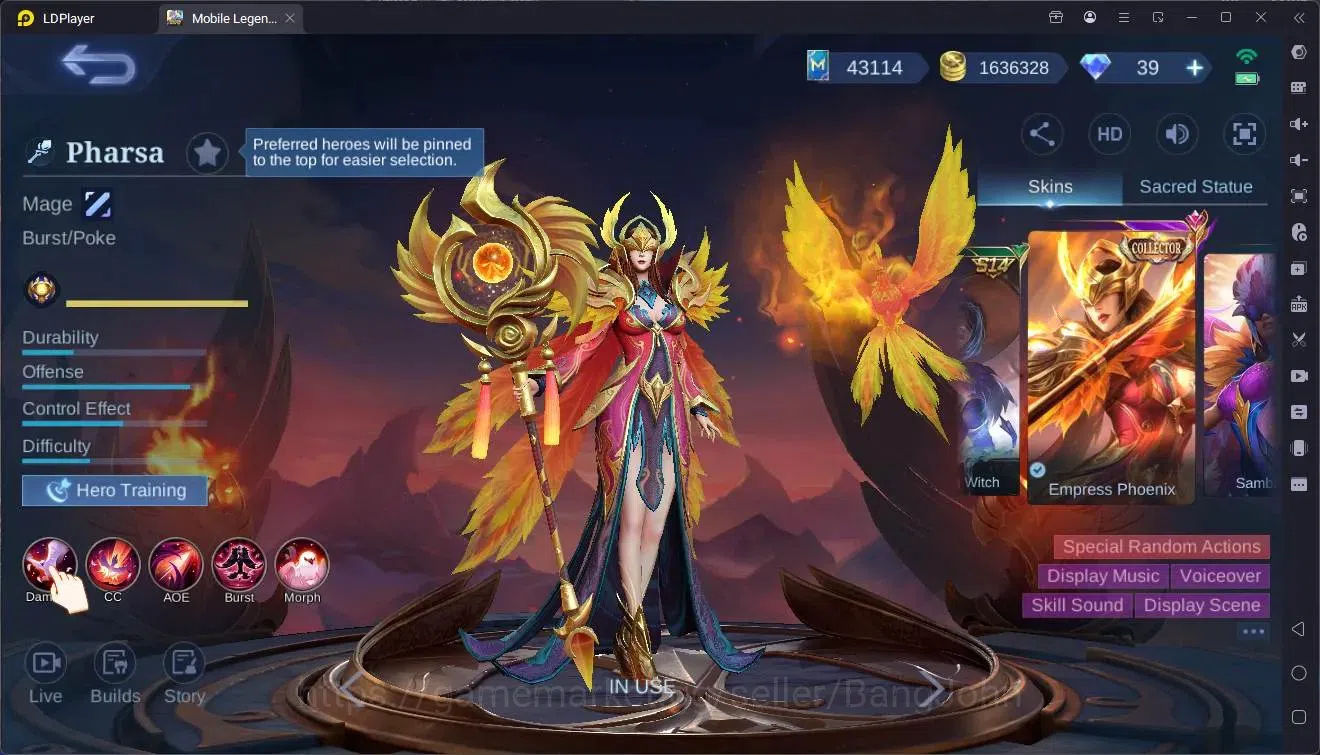 Mobile Legends: Bang Bang Accounts Global|Hero 131|Skin 405|Exalted|Legend Miya,Saber image 3
