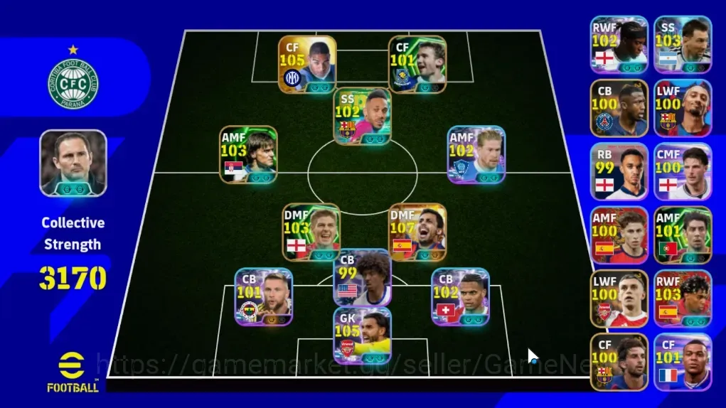 eFootball Accounts Legends & Iconic Players Android|Big Time Rodri '26|6 Epic Adriano,Gerrard,Dragan 1