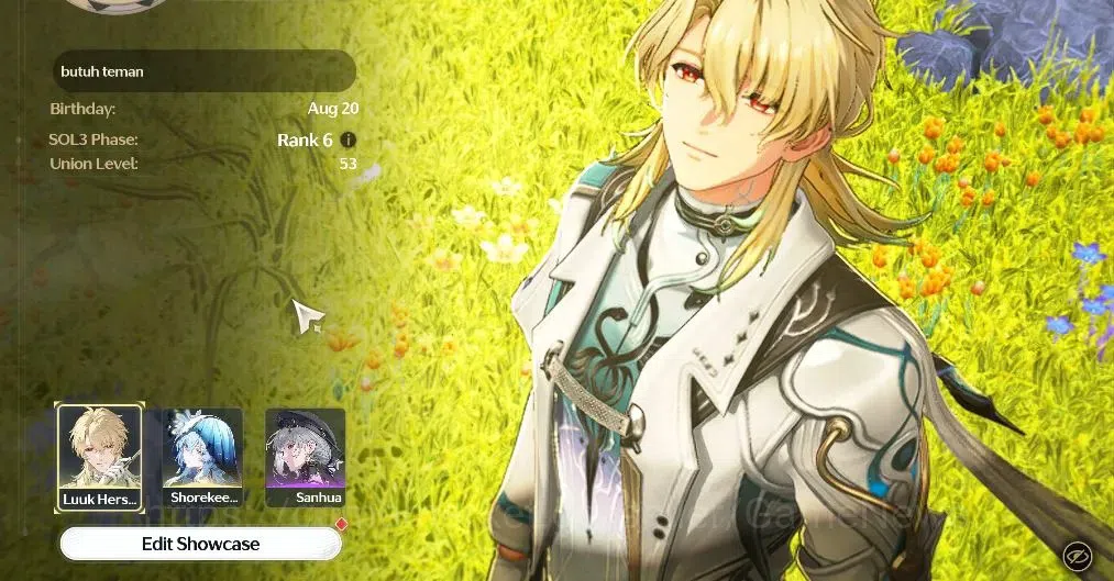 Wuthering Waves Accounts Others SEA |UL 53|3 Limited| Luuk Herssen RC 3, Galbrena, Shorekeeper |DB Lvl 30|MC Male|Log 1