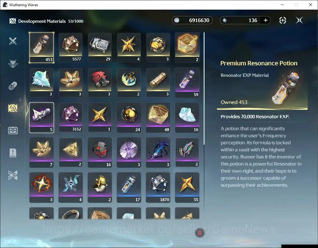 Wuthering Waves Accounts Others SEA |UL 53|3 Limited| Luuk Herssen RC 3, Galbrena, Shorekeeper |DB Lvl 30|MC Male|Log 7