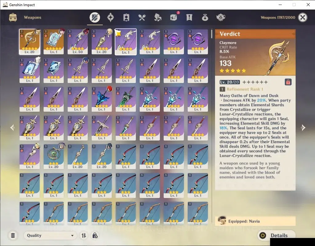 Genshin Impact Accounts ASIA|AR 37|1 Limited+3(*5Standart)|[Raiden],Tighna image 4