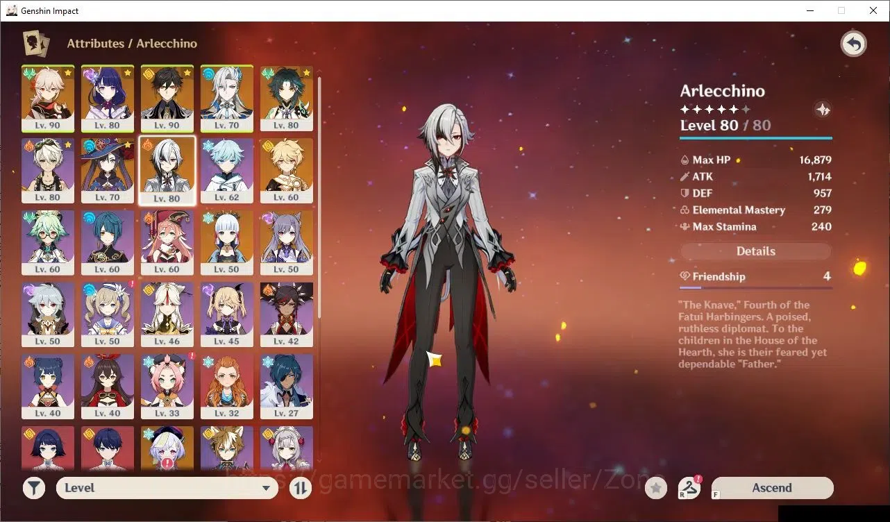 Genshin Impact Accounts Others ASIA|AR 55|7 Limited 5*CHAR|Arlecchino,NeuvilletteAyaka, Xiao, and etc|Low Explore|Check 3