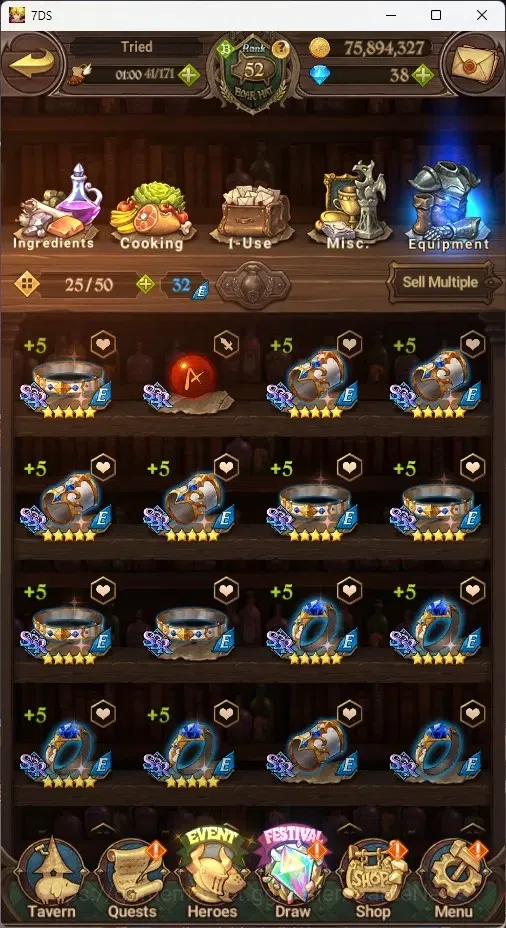 The Seven Deadly Sins: Grand Cross Accounts Global|1,9M CC|50 LS|5 LR+7 UR|NMeli6/6,Brunhild,A image 16