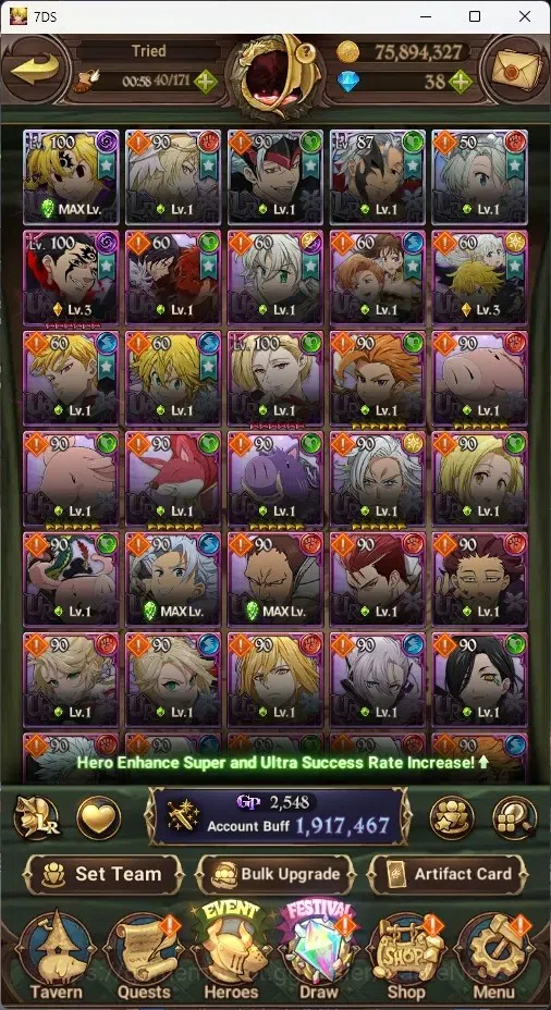 The Seven Deadly Sins: Grand Cross Accounts Global|1,9M CC|50 LS|5 LR+7 UR|NMeli6/6,Brunhild,A image 3
