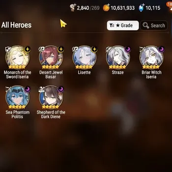 Epic Seven Accounts Limited Hero Global UnVerif|New Era| 7 ML (Lisette,Shepherd,Monarch,Straze,Etc)+HARU+Art,AS