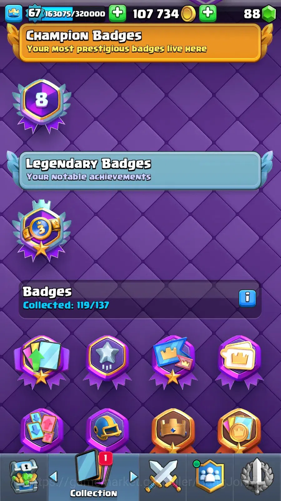 Clash Royale Accounts Lv 67|Trophy 13011|KTL 15|Card 121|9 Max|5 Hero|9  image 4