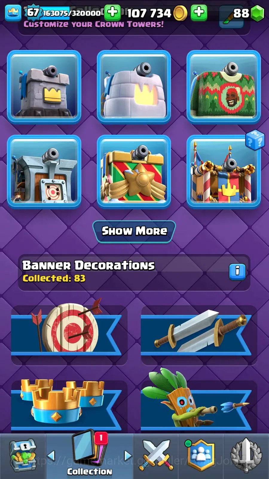 Clash Royale Accounts Lv 67|Trophy 13011|KTL 15|Card 121|9 Max|5 Hero|9  image 6