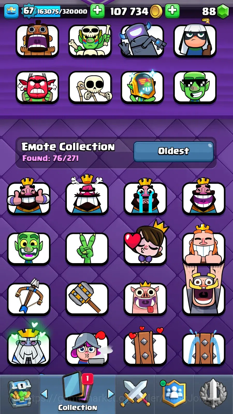 Clash Royale Accounts Lv 67|Trophy 13011|KTL 15|Card 121|9 Max|5 Hero|9  image 7
