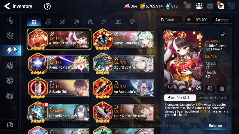 Epic Seven Accounts Mid-Tier GLOBAL UnVerif|10 ML(Harseti,Witch Tenebria,etc)+Rinak,Setsuka,AB Fumyr,Etc|AUTO WGB Hunt|55k 14
