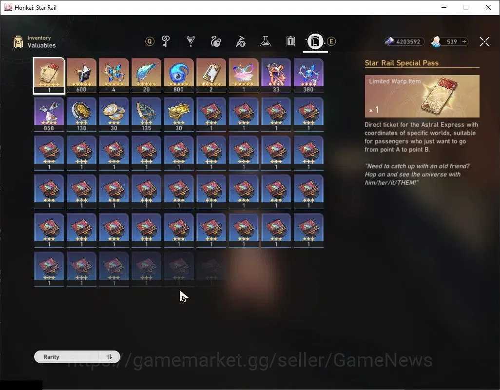 Honkai Star Rail Accounts Others Asia|TL 57|8 Limited|SW999,M Blade,Sunday,Acheron,Danheng PT,Topaz,Robin,Yunli Etc|Female 11