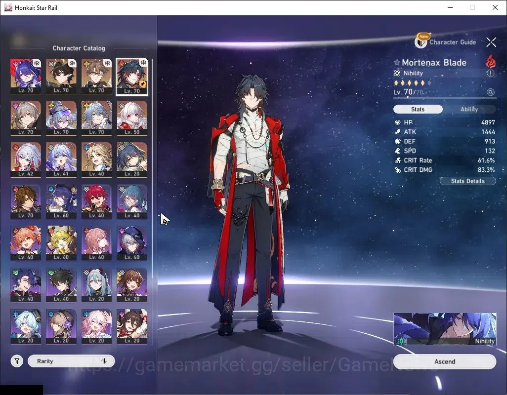 Honkai Star Rail Accounts Others Asia|TL 57|8 Limited|SW999,M Blade,Sunday,Acheron,Danheng PT,Topaz,Robin,Yunli Etc|Female 4